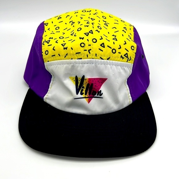 Villon- Retro Y2K Purple Yellow Villon Strap Adjustable Hat Size Onesize - Picture 1 of 9